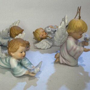 Ashton-Drake 1998 Heaven’s Littlest Angels – Set of 4 Christmas Ornaments